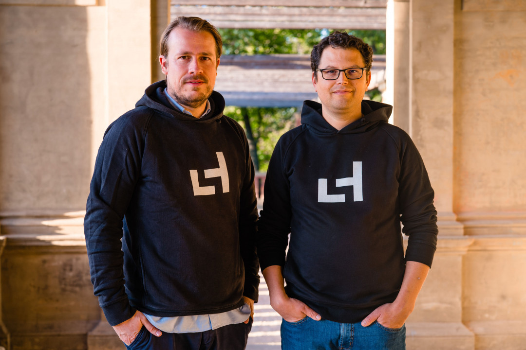 Portrait of the laser stroke founder Christoph B. Roessner and Adrian Raidt